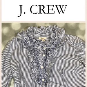 J. Crew confetti ruffle blouse